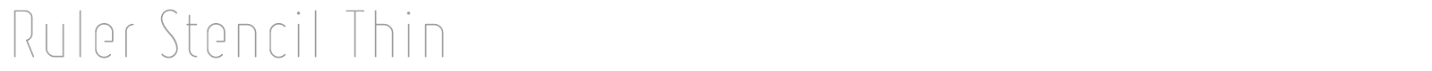 Ruler Stencil font preview